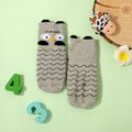 Baby / Toddler Cartoon Three-dimensional Winter Terry Non-slip Glue Socks Grey