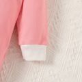 100% Cotton Baby Solid Long-sleeve Zip Jumpsuit Pink