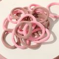 50-pack Canned High Flexibility Hair Ties for Girls Pink