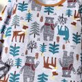 Toddler Boy Tree Animal Print Long-sleeve Casual Tee Multi-color