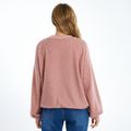 Pink Long-sleeve Plush Sweatshirt Pink