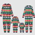 Christmas All Over Print Multi-color Family Matching Long-sleeve Onesies Pajamas Sets (Flame Resistant) Multi-color