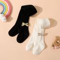 Baby / Toddler Bowknot Decor Solid Color Ribbed Socks White