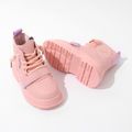 Toddler / Kid Pink Perforated Lace-up Velcro Mesh Boots Pink image 2