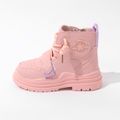 Toddler / Kid Pink Perforated Lace-up Velcro Mesh Boots Pink image 3