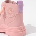 Toddler / Kid Pink Perforated Lace-up Velcro Mesh Boots Pink image 5