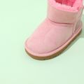 Toddler / Kid Pink Velcro Fleece-lining Boots Pink