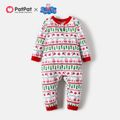 Peppa Pig Family Matching Christmas Tree and Reindeer Top and Pants Pajamas Sets Red image 3