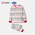Peppa Pig Family Matching Christmas Tree and Reindeer Top and Pants Pajamas Sets Red image 5