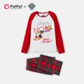 PAW Patrol Christmas HoHoHo Family Matching Pajamas Top and Plaid Pants Sets Red