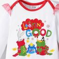 Looney Tunes 3-piece Baby Girl Cotton Graphic Bodysuit and Solid Flounce Pants Set with Headband Red