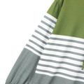 Women Plus Size Casual Striped Colorblock Drawstring Hoodie Sweatshirt Color block