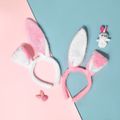 Rabbit Ear Plush Headband for Girls Light Pink