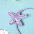 Solid Color Sequined Starfish Decor Headband for Girls Light Purple