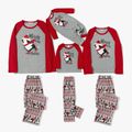 Christmas Penguin and Letter Print Family Matching Raglan Long-sleeve Pajamas Sets (Flame Resistant) ColorBlock
