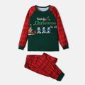 Smurfs Family Matching Smurfy Christmas Top and Plaid Pants Pajamas Sets Red