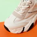 Toddler / Kid Letter Print Elastic Shoelaces White Sneakers White
