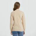 Khaki Minimalist V-neck Long-sleeve Sweater Khaki image 4