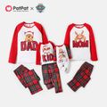 PAW Patrol Family Matching Christmas Big Graphic Top and Plaid Pants Pajamas Set Red