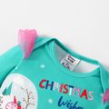 Peppa Pig Baby Girl Christmas Wish Snowflake Jumpsuit Turquoise image 3