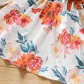 Toddler Girl Floral Print Bowknot Design Ruffled Long-sleeve Dress Multi-color