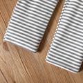 2-piece Toddler Boy Stripe Long-sleeve Henley Shirt and Pants Casual Set Light Grey image 3