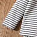 2-piece Toddler Boy Stripe Long-sleeve Henley Shirt and Pants Casual Set Light Grey image 4
