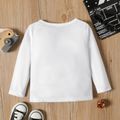 Enfant en bas âge Garçon Couture de tissus Décontracté Manches longues T-Shirt Blanc image 3