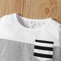 Criança Menino Costuras de tecido Casual Manga comprida T-shirts Branco image 4