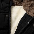 Solid Hooded 3D Ear Decor Fleece-lining Sleeveless Blue or Black Toddler Padded Coat Vest Black