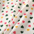 Kid Girl Cherry/Heart Print Lettuce Trim Mock Neck Long-sleeve Tee Creamy White