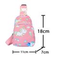 Toddler / Kid Unicorn Dinosaur Pattern Chest Bag Sling Bag Pink