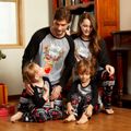 Christmas Deer and Letter Print Grey Family Matching Raglan Long-sleeve Pajamas Sets (Flame Resistant) Grey