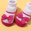 2 unidades de meias de bebê com decoração em laço para bebê Vermelho image 5