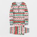 Christmas Allover Print Family Matching Long-sleeve Pajamas Sets (Flame Resistant) Multi-color