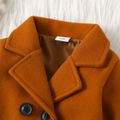 Baby Boy/Girl Solid Lapel Double Breasted Long-sleeve Wool Blend Coat Brown image 3
