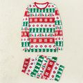 Christmas Multi-color All Over Print Family Matching Long-sleeve Pajamas Sets (Flame Resistant) Multi-color image 3