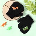 Baby / Toddler Dinosaur Graphic Winter Warm Thick Knitted Gloves Mittens Orange