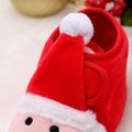 عيد الميلاد طفل / طفل صغير الفيلكرو سانتا كلوز أحذية prewalker أحمر image 5