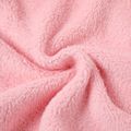 Kid Boy/Kid Girl Solid Color Hooded Fuzzy Coat Jacket Pink image 5
