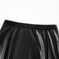 Women Plus Size Sexy Leather Skirt Black