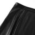 Women Plus Size Sexy Leather Skirt Black