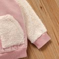 Toddler Girl Fuzzy Button Design Corduroy Pink Jacket Pink