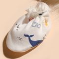 3-pack Baby Dual Ear Hat and Anti-scratch Glove and Socks Set White image 1