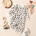 Leopard Print Fluffy Long-sleeve Grey or Coffee Baby Jumpsuit Light Grey image 1