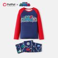 PJ Masks Family Matching Snow  Blue Top And Pants Jumpsuit Printing Royal Blue