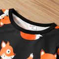 Toddler Boy Fox Print Long-sleeve Tee Black image 3