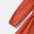 Red Long-sleeve Wrap Belted Dress for Mom and Me Red