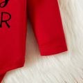 Christmas Baby Boy/Girl Letter Print Red Long-sleeve Romper Red