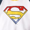 Superman 2-piece Toddler Boy Colorblock Hooded Sweatshirt And Stripe Pants Set Bluish Grey